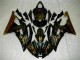 Carenado Moto Yamaha YZF R6 2008-2016 - Negro Brillante Oro Llama