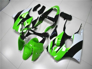 Kits Carenados Moto Kawasaki ZX6R 2000-2002 - Verde Blanco Negro