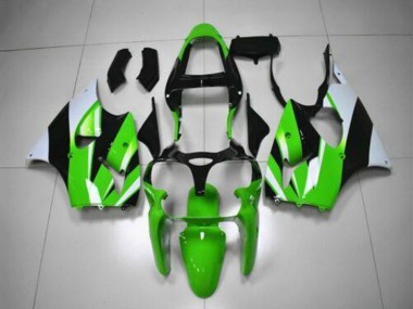 Kits Carenados Moto Kawasaki ZX6R 2000-2002 - Verde Blanco Negro