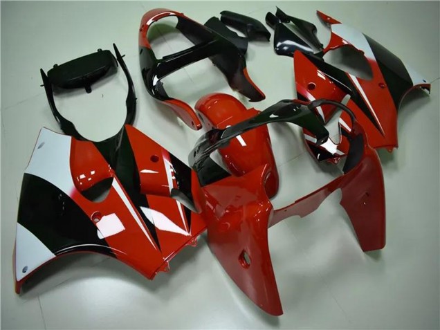 Carenado Moto Kawasaki ZX6R 2000-2002 - Blanco Rojo Negro Brillante