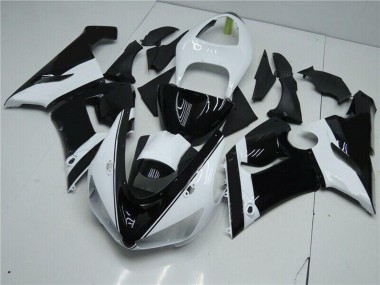 Carenado Moto Kawasaki ZX6R 2005-2006 - Blanco Negro Brillante