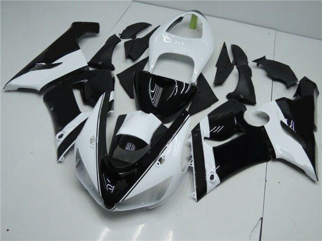 Carenado Moto Kawasaki ZX6R 2005-2006 - Blanco Negro Brillante