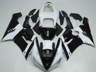 Carenado Moto Kawasaki ZX6R 2005-2006 - Blanco Negro Brillante