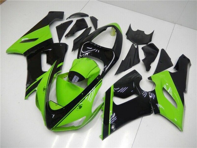 Carenados Moto Kawasaki ZX6R 2005-2006 - Verde Negro Brillante