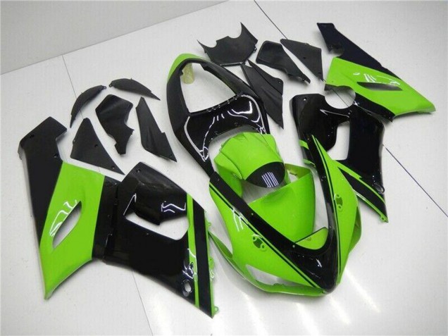 Carenados Moto Kawasaki ZX6R 2005-2006 - Verde Negro Brillante
