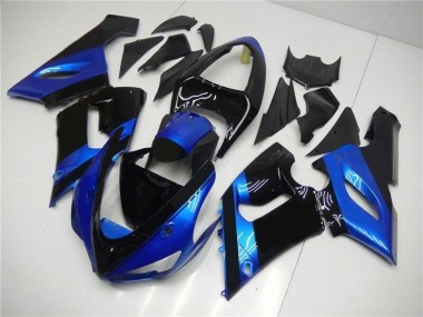 Kits Carenados Moto Kawasaki ZX6R 2005-2006 - Azul Negro Brillante