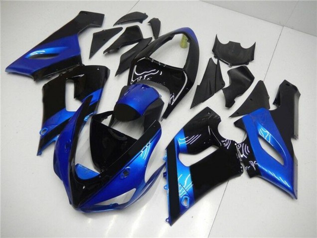 Kits Carenados Moto Kawasaki ZX6R 2005-2006 - Azul Negro Brillante