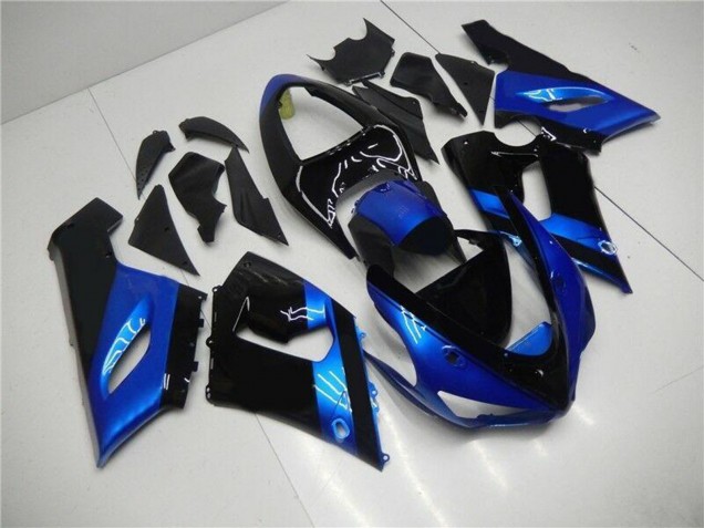 Kits Carenados Moto Kawasaki ZX6R 2005-2006 - Azul Negro Brillante