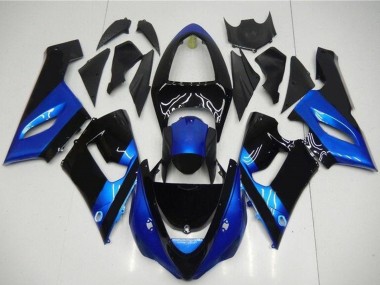Kits Carenados Moto Kawasaki ZX6R 2005-2006 - Azul Negro Brillante