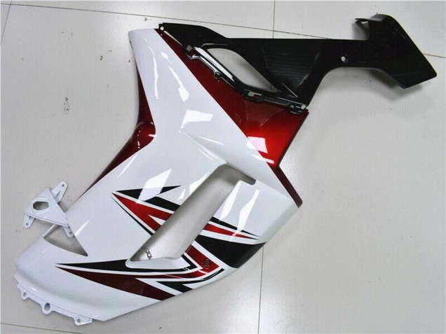 Carenado Moto Kawasaki ZX6R 2007-2008 - Blanco Negro Rojo
