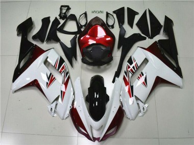 Carenado Moto Kawasaki ZX6R 2007-2008 - Blanco Negro Rojo