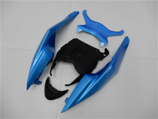 Carenado Moto Kawasaki ZX6R 2009-2012 - Azul Claro Negro Brillante