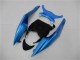 Carenado Moto Kawasaki ZX6R 2009-2012 - Azul Claro Negro Brillante