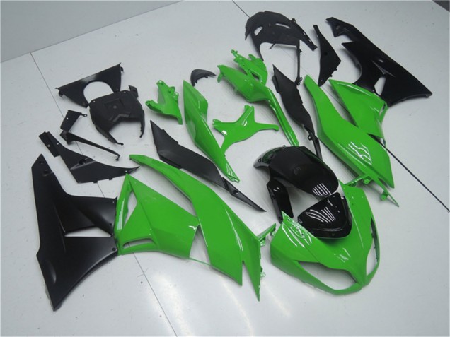 Kits Carenados Moto Kawasaki ZX6R 2009-2012 - Verde Negro Brillante