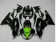 Carenado Moto Kawasaki ZX6R 2009-2012 - Negro Brillante Verde