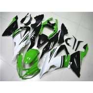 Carenado Moto Kawasaki ZX6R 2013-2018 - Verde Blanco Negro Brillante