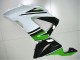 Carenado Moto Kawasaki ZX6R 2013-2018 - Verde Blanco Negro Brillante