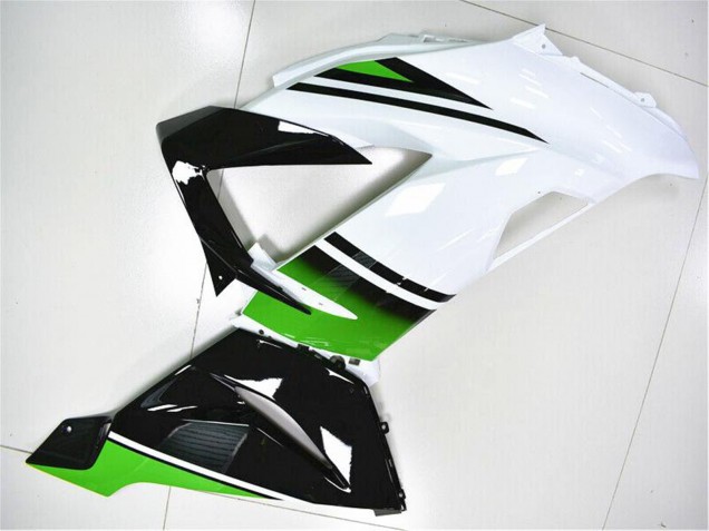 Carenado Moto Kawasaki ZX6R 2013-2018 - Verde Blanco Negro Brillante