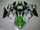Carenado Moto Kawasaki ZX6R 2013-2018 - Verde Blanco Negro Brillante