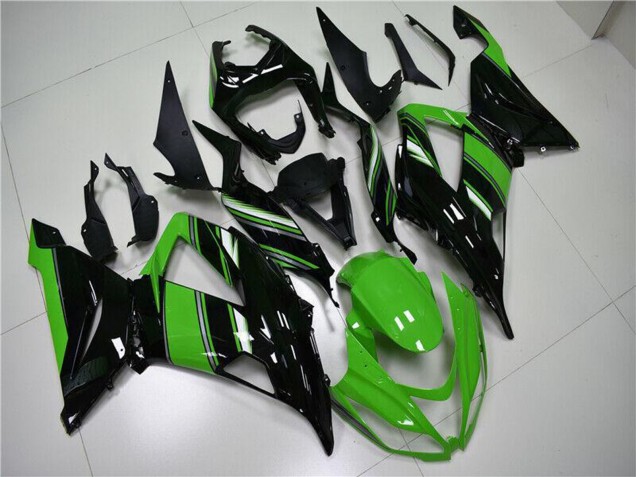 Carenados Moto Kawasaki ZX6R 2013-2018 - Verde Negro Brillante