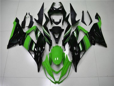 Carenados Moto Kawasaki ZX6R 2013-2018 - Verde Negro Brillante