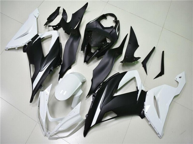Carenado ABS Kawasaki ZX6R 2013-2018 - Blanco Negro Mate