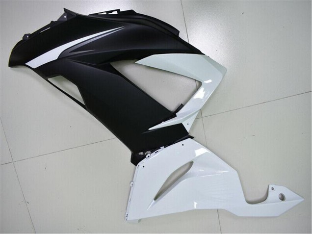 Carenado ABS Kawasaki ZX6R 2013-2018 - Blanco Negro Mate