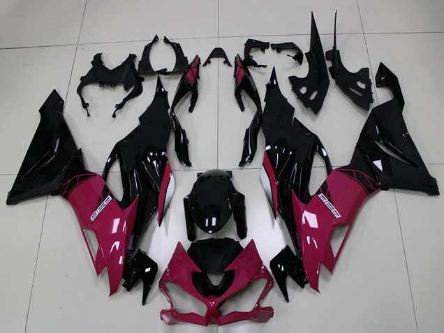 Carenado Moto Kawasaki ZX6R 2019-2022 - Púrpura Negro Brillante