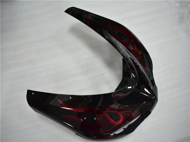 Carenados Moto Kawasaki ZX10R 2006-2007 - Negro Brillante Rojo Llama
