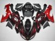 Carenados Moto Kawasaki ZX10R 2006-2007 - Negro Brillante Rojo Llama