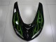 Carenado Moto Kawasaki ZX10R 2006-2007 - Negro Brillante Verde Llama