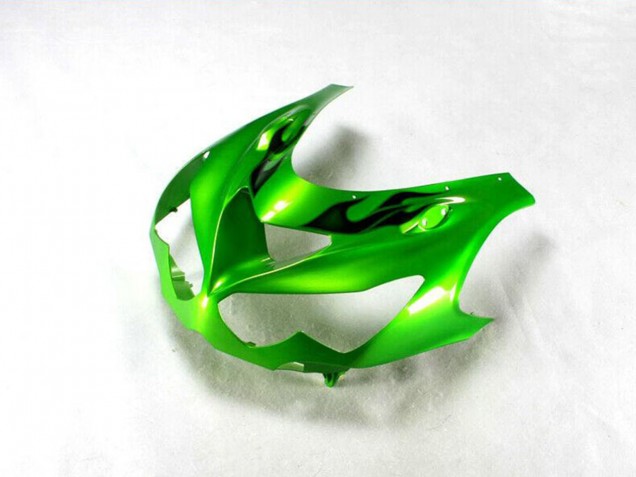 Carenados Moto Kawasaki ZX14R ZZR1400 2012-2024 - Verde Negro Brillante