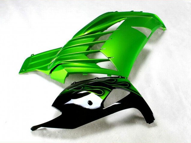 Carenados Moto Kawasaki ZX14R ZZR1400 2012-2024 - Verde Negro Brillante