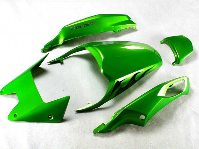 Carenados Moto Kawasaki ZX14R ZZR1400 2012-2024 - Verde Negro Brillante