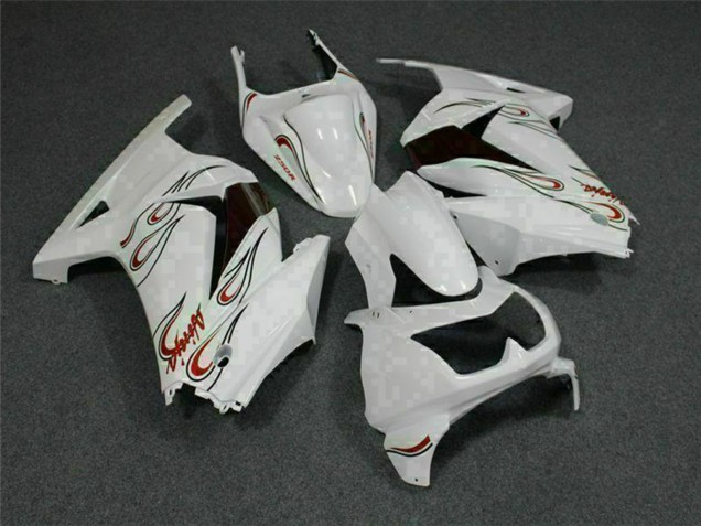 Carenado Moto Kawasaki EX250 2008-2012 - Blanco Rojo