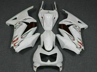 Carenado Moto Kawasaki EX250 2008-2012 - Blanco Rojo