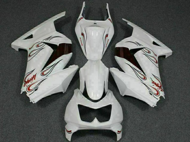 Carenado Moto Kawasaki EX250 2008-2012 - Blanco Rojo