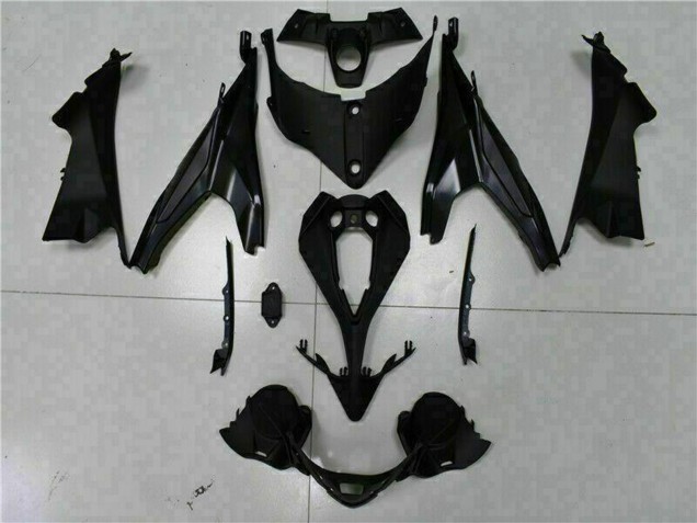 Carenado Moto Kawasaki EX650 2009-2011 - Negro Mate Rojo Raya