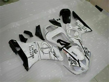 Carenado Moto Yamaha YZF R1 2000-2001 - Blanco Negro Corona Extra