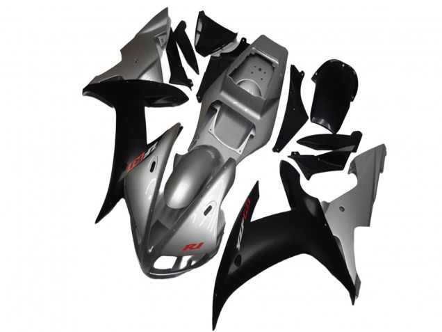 Carenado Moto Yamaha YZF R1 2002-2003 - Plata Negro Mate