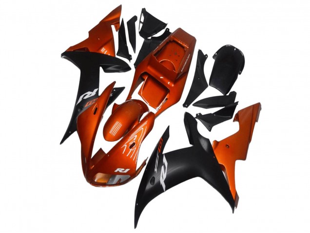 Carenado Moto Yamaha YZF R1 2002-2003 - Naranja Negro Mate