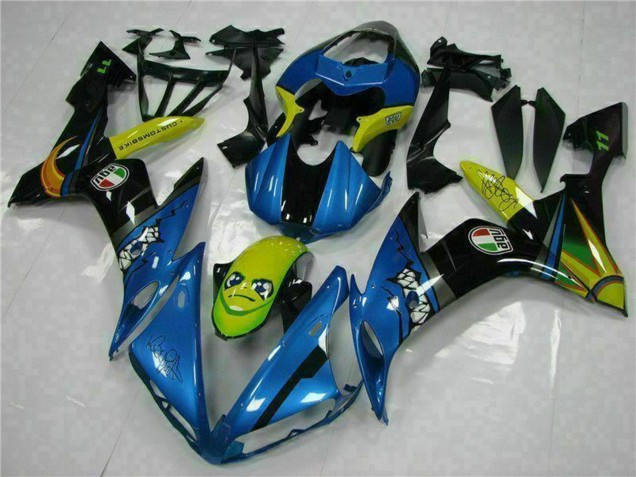 Carenado Moto Yamaha YZF R1 2004-2006 - Azul Amarillo Tiburón