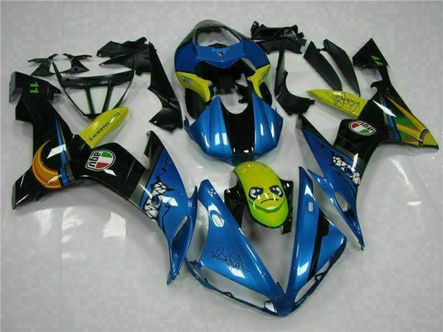 Carenado Moto Yamaha YZF R1 2004-2006 - Azul Amarillo Tiburón
