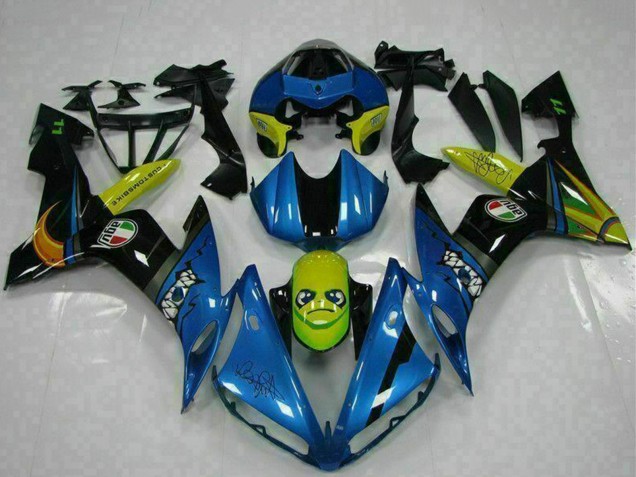 Carenado Moto Yamaha YZF R1 2004-2006 - Azul Amarillo Tiburón