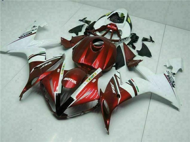 Carenado Moto Yamaha YZF R1 2004-2006 - Blanco Rojo Amarillo Motul 46