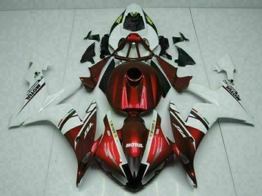 Carenado Moto Yamaha YZF R1 2004-2006 - Blanco Rojo Amarillo Motul 46