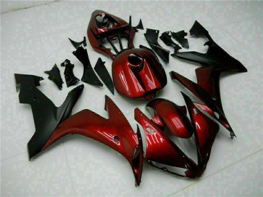 Carenado Moto Yamaha YZF R1 2004-2006 - Rojo Granate Negro Mate
