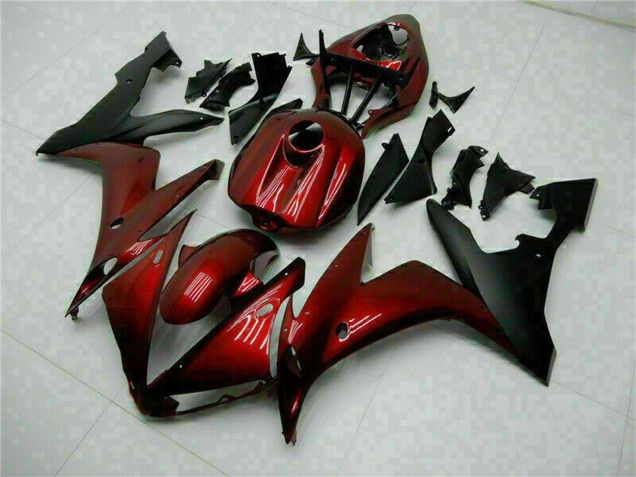 Carenado Moto Yamaha YZF R1 2004-2006 - Rojo Granate Negro Mate