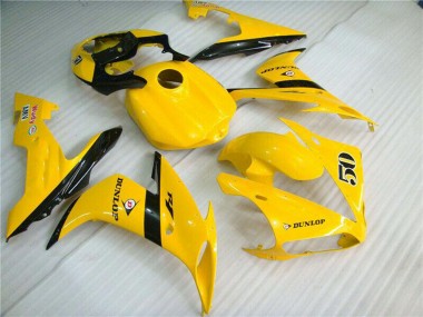 Carenado Moto Yamaha YZF R1 2004-2006 - Amarillo Negro Brillante Dunlop 50