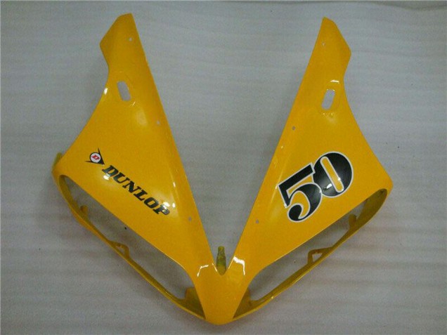 Carenado Moto Yamaha YZF R1 2004-2006 - Amarillo Negro Brillante Dunlop 50